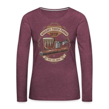 Load image into Gallery viewer, W.T.F Women&#39;s Premium Long Sleeve T-Shirt - heather burgundy