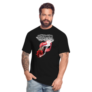 Smoking Rose Tall Men's T-Shirt - black