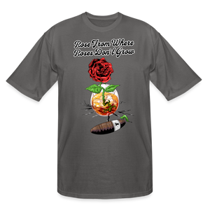 Concrete Rose Tall T-Shirt - charcoal