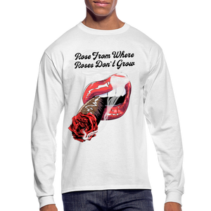 Smoking Rose Long Sleeve T-Shirt - white