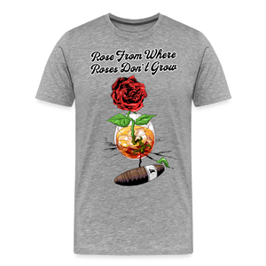 Concrete Rose and Cigar T-Shirt - heather gray