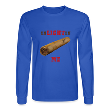 Load image into Gallery viewer, Enlighten Me Men&#39;s Long Sleeve T-Shirt - royal blue