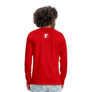 Concrete Rose Long Sleeve T-Shirt - red