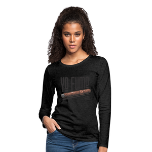 Yo Fumo Women's Premium Long Sleeve T-Shirt - charcoal grey