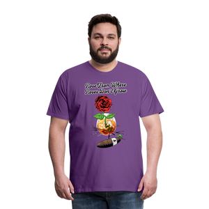 Concrete Rose T-Shirt - purple