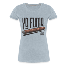 Load image into Gallery viewer, Ladies Yo Fumo T-Shirt - heather ice blue