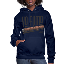 Load image into Gallery viewer, Ladies Yo Fumo Hoodie - navy