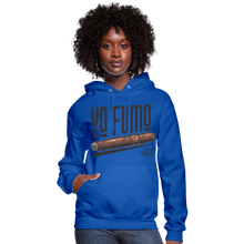 Load image into Gallery viewer, Ladies Yo Fumo Hoodie - royal blue