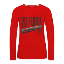 Load image into Gallery viewer, Yo Fumo Women&#39;s Premium Long Sleeve T-Shirt - red