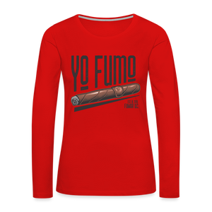 Yo Fumo Women's Premium Long Sleeve T-Shirt - red