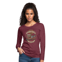 Load image into Gallery viewer, W.T.F Women&#39;s Premium Long Sleeve T-Shirt - heather burgundy