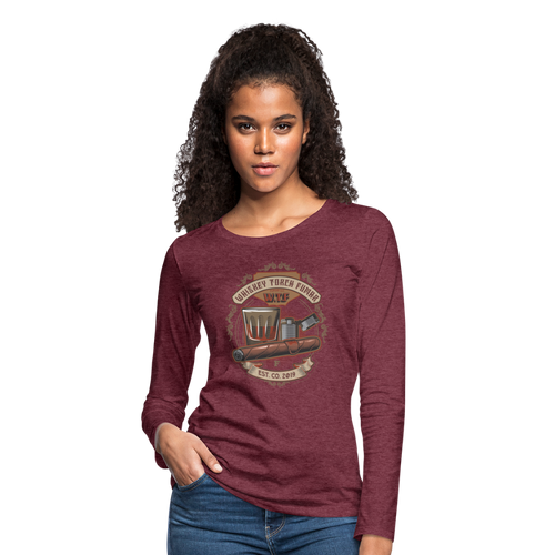 W.T.F Women's Premium Long Sleeve T-Shirt - heather burgundy
