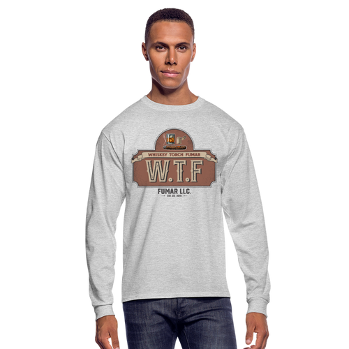 Men's Long Sleeve W.T.F - heather gray