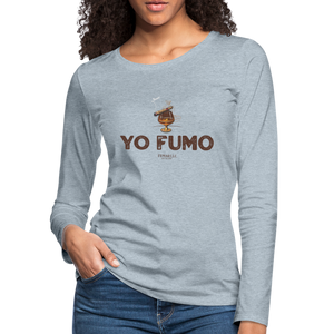 Yo Fumo Women's Premium Long Sleeve T-Shirt - heather ice blue