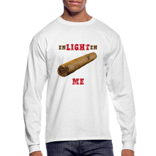 Load image into Gallery viewer, Enlighten Me Men&#39;s Long Sleeve T-Shirt - white