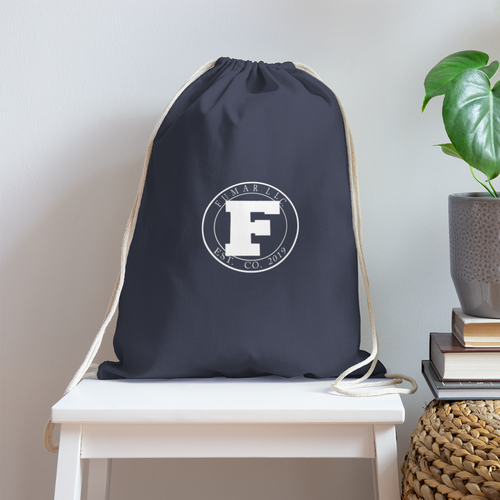 Fumar - Cotton Drawstring Bag - navy
