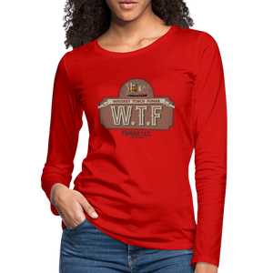 W.T.F Women's Premium Long Sleeve T-Shirt - red
