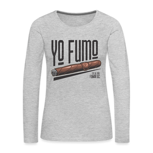Yo Fumo Women's Premium Long Sleeve T-Shirt - heather gray
