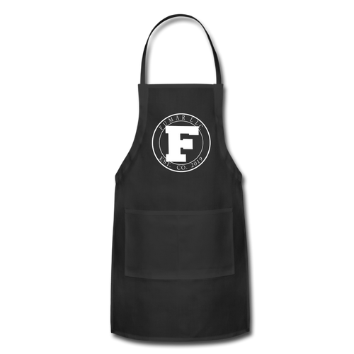 White Fumar Logo on Adjustable Apron - black