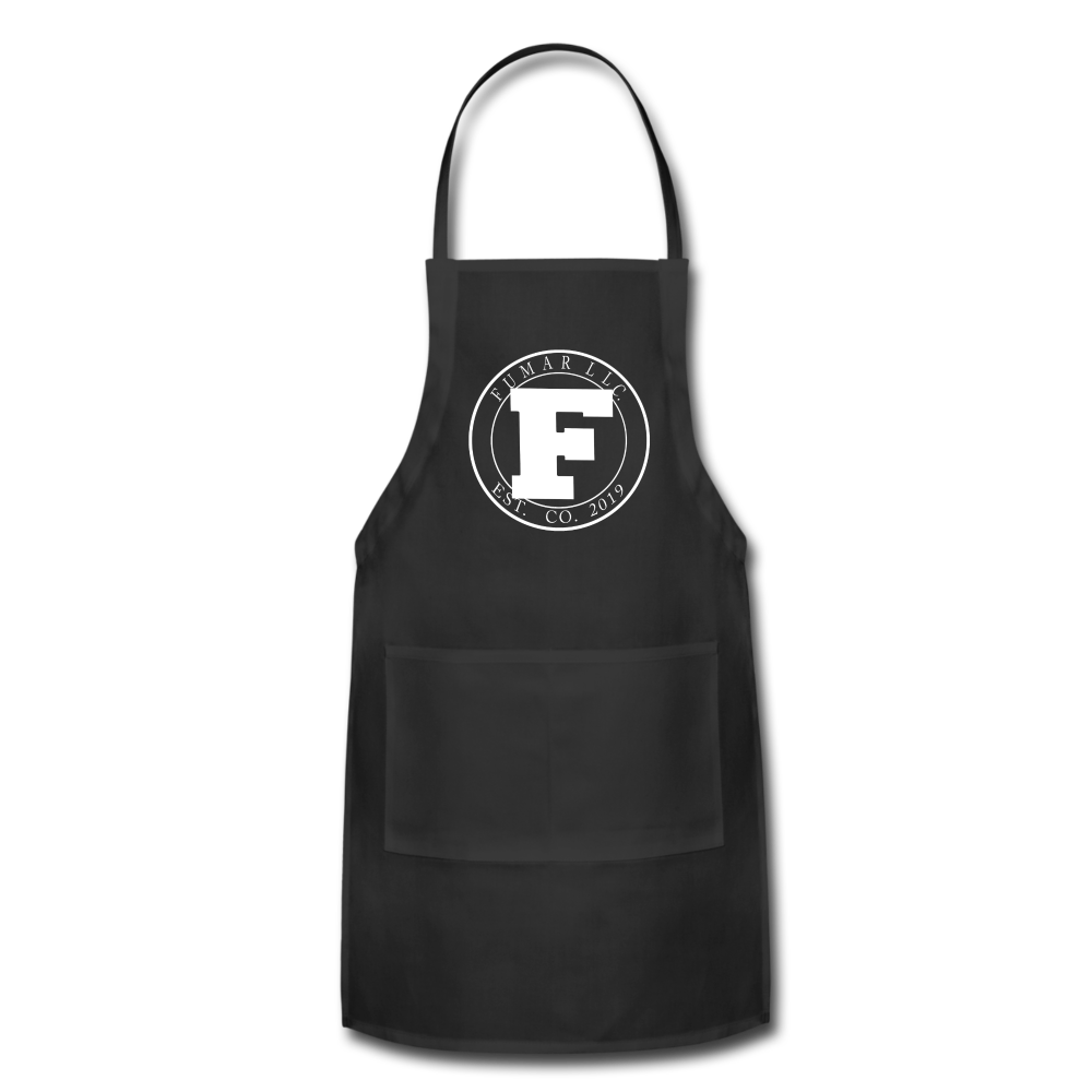 White Fumar Logo on Adjustable Apron - black