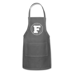 White Fumar Logo on Adjustable Apron - charcoal