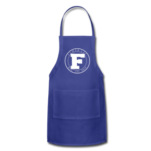 White Fumar Logo on Adjustable Apron - royal blue