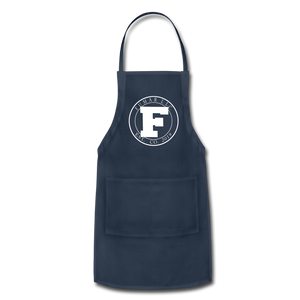 White Fumar Logo on Adjustable Apron - navy
