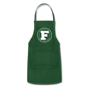 White Fumar Logo on Adjustable Apron - forest green