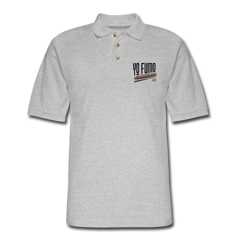 Yo Fumo Polo Shirt - heather gray